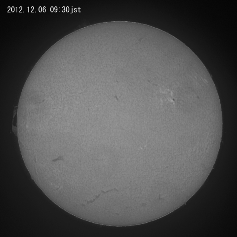 太陽12月6日（白黒）