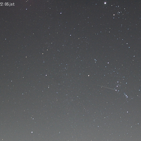 ふたご座流星群の流星