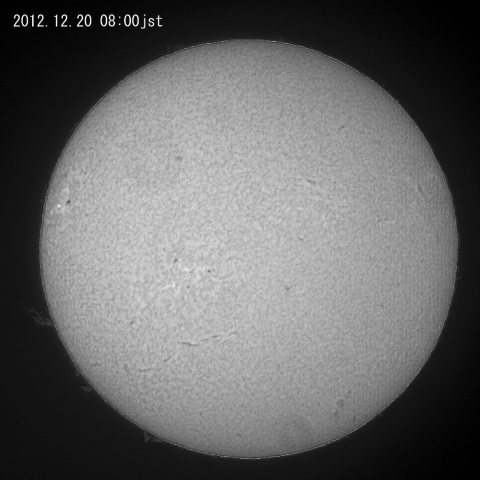太陽（白黒）12月20日