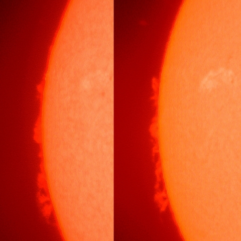 プロミネンスの変化