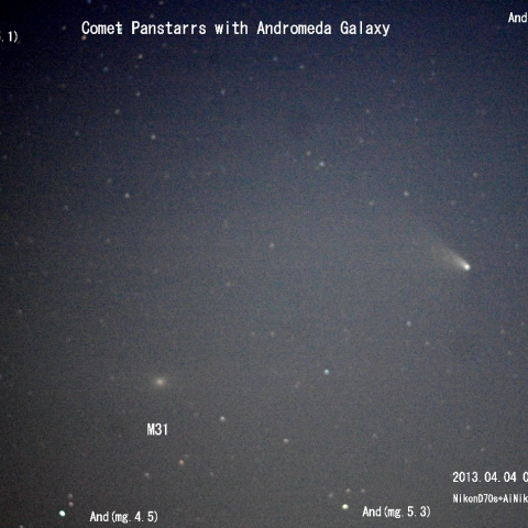 早朝のパンスターズ彗星