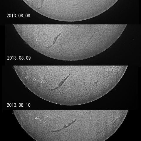 ダークフィラメントの変化
