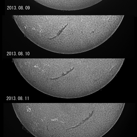ダークフィラメントの変化