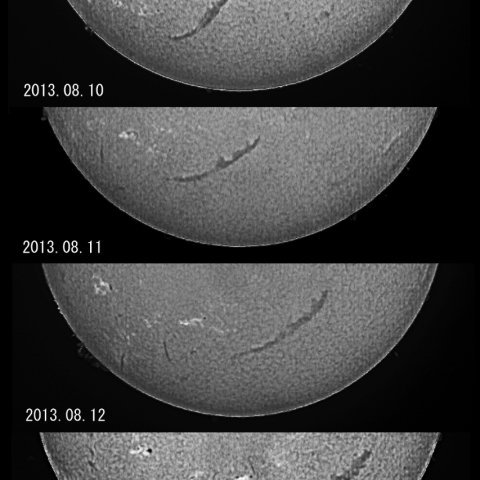 ダークフィラメントの変化