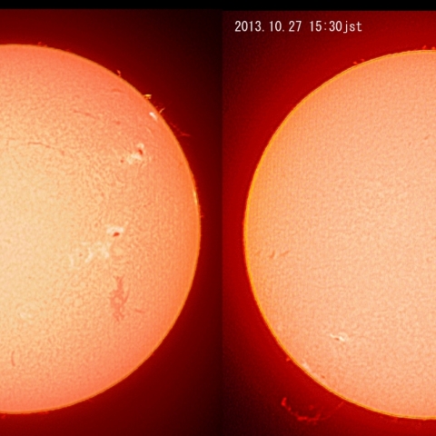 太陽の変化、フレアの吹き出しか