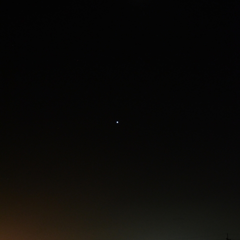 三日月と金星