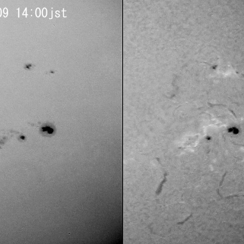 活発な黒点活動