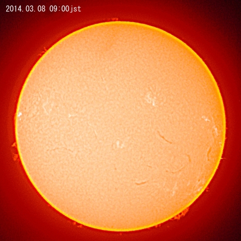 太陽、３月８日