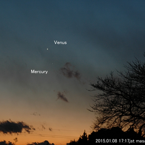 金星と水星の接近