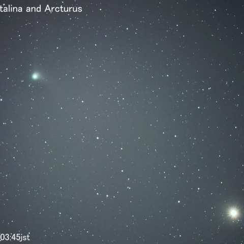 カタリナ彗星とアークトゥルス