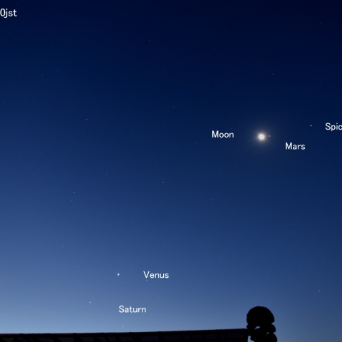 にぎやかな春の星空