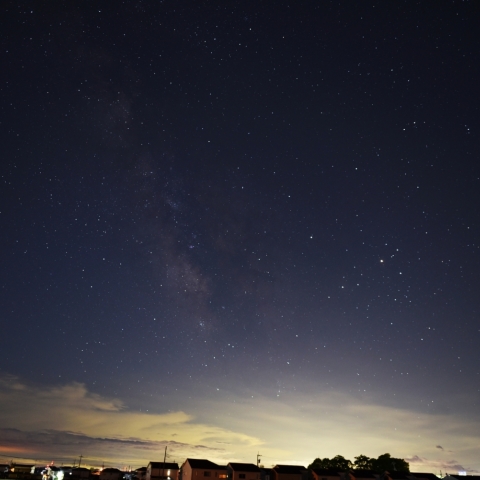 街中で見る天の川