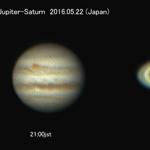 同夜の三大惑星、5月22日