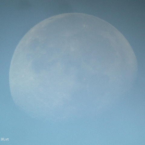 朝空の月、11月18日