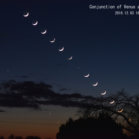 月と金星の接近