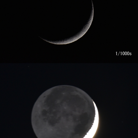 2017年お正月の三日月