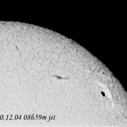 太陽：黒点周辺