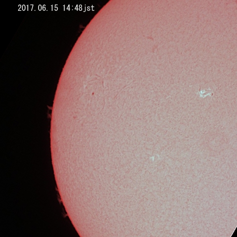 太陽、黒点周辺