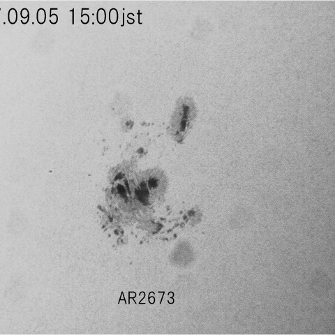 巨大黒点AR2673 