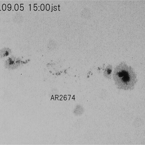 巨大黒点群AR2674