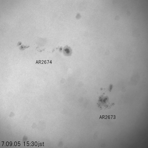 太陽黒点群（肉眼黒点になるか？）