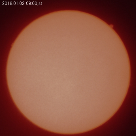 太陽、2018年1月2日