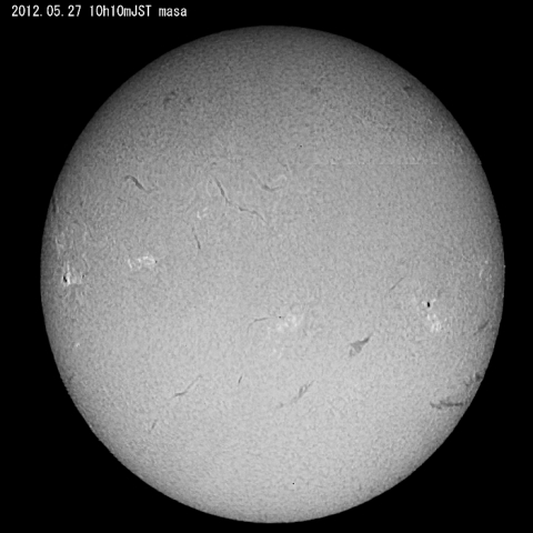 今日の太陽表面