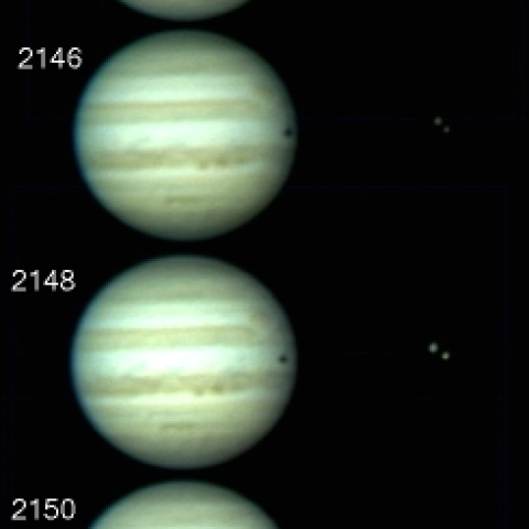 衛星イオとガニメデの接近