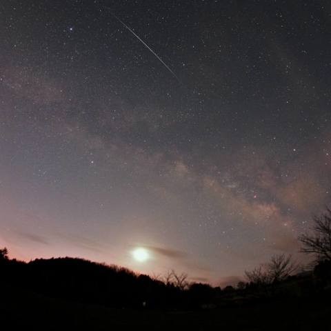 月、天の川 と 流星？？？
