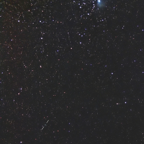 13P(オルバース彗星)とプレアデス星団