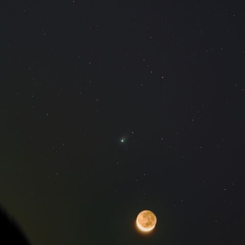 12P(ポン・ブルックス彗星)と月・木星