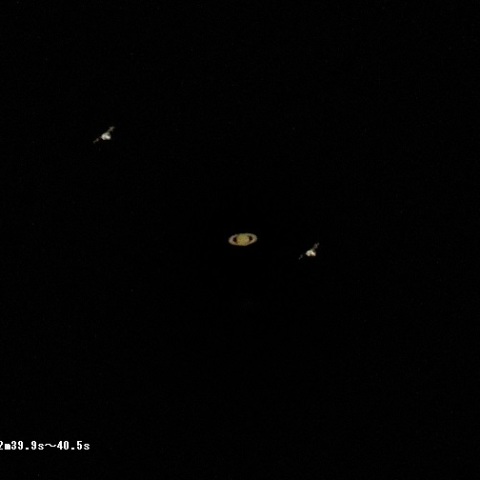 ISSと土星のコラボレーション