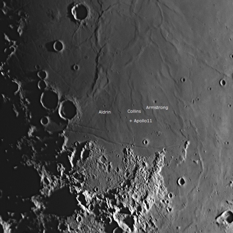 アポロ11号の着陸地点