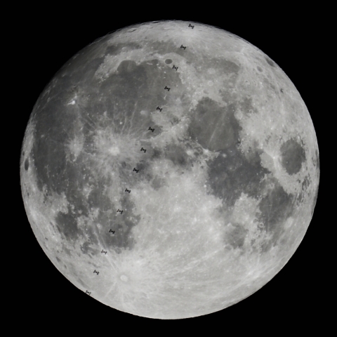 中秋の名月とISS