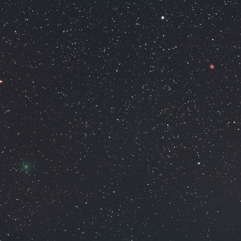 かに星雲とアトラス彗星(C/2020 M3)