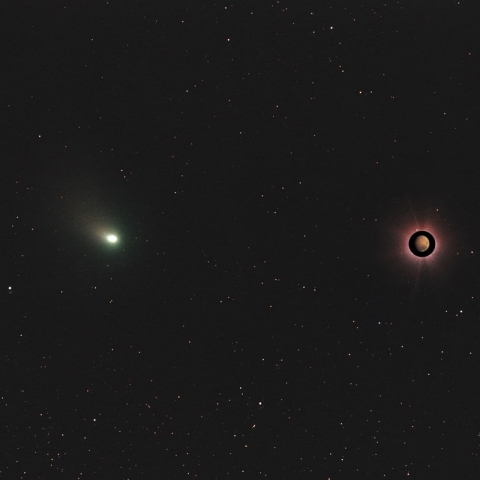 C/2022 E3 (ZTF)彗星と火星