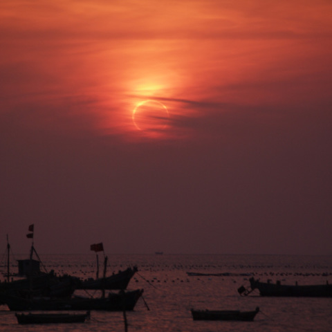 夕日の金環その３