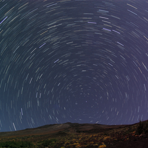 富士と日周運動