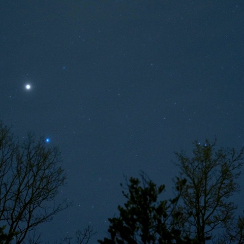 火星とスピカ、からす座