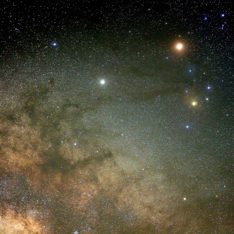 さそり座と火星・土星・アンタレスの集合