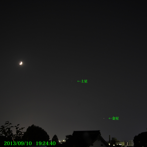 月と土星と金星