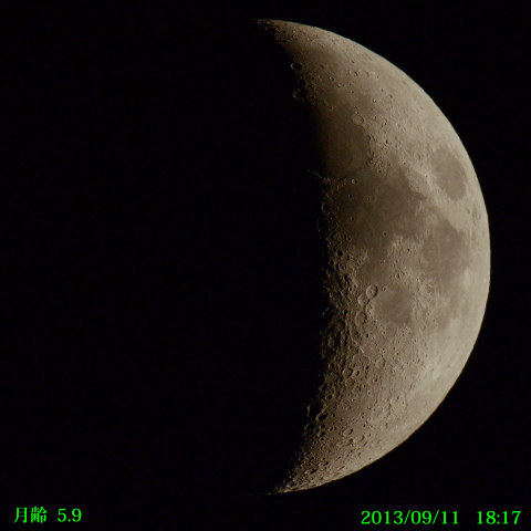 月齢５.９の月