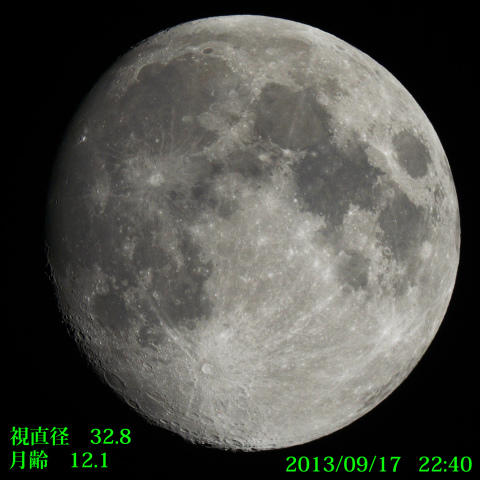 月齢１２.１の月