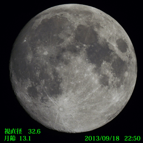 月齢１３.１の月