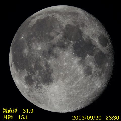 月齢１５.１の月