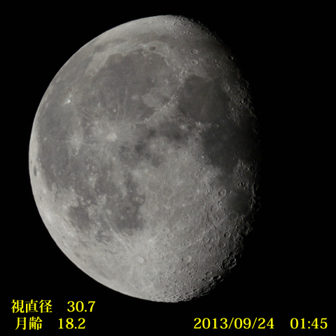 月齢１８.２の月