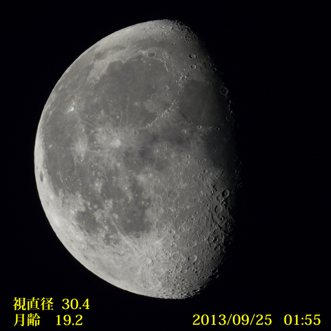 月齢１９.２の月