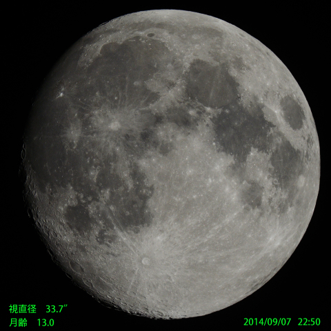 月齢１３.０の月