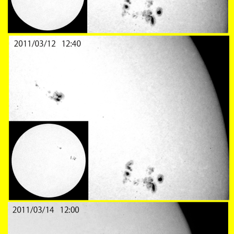 太陽黒点の移動