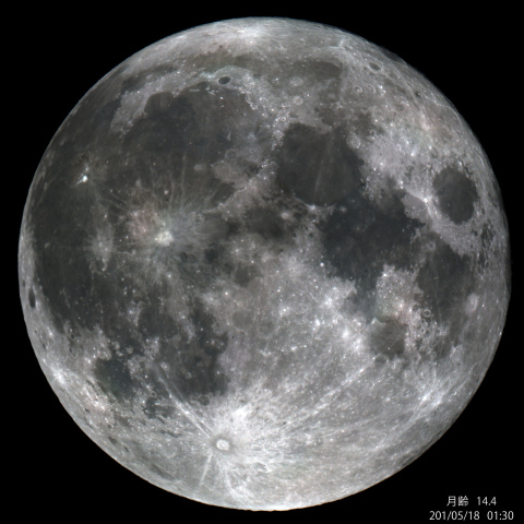 月齢14.4の月